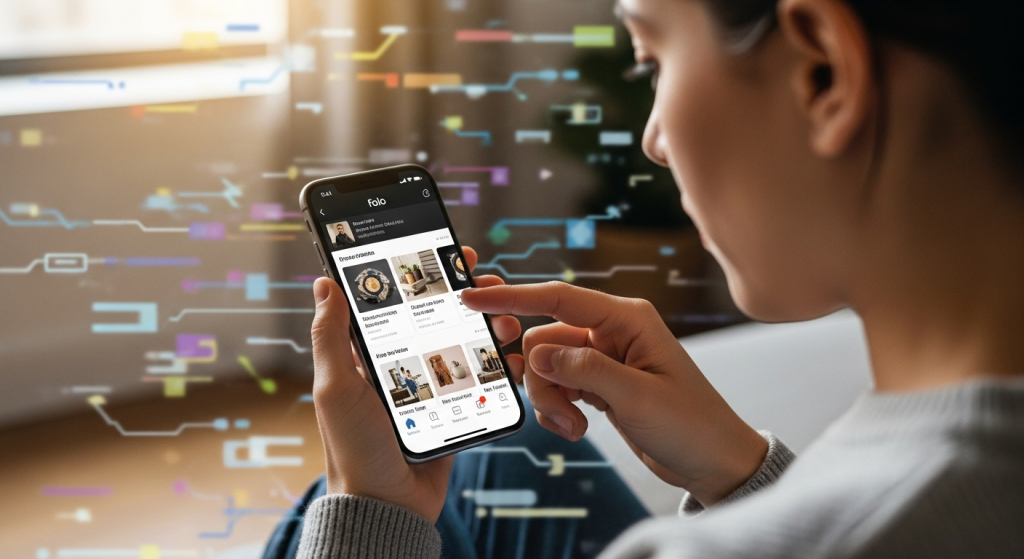 一位使用者正在使用 Folo 資訊聚合 App，將混亂的資訊流整合成一個專屬、無干擾的資訊基地，有效解決資訊焦慮。