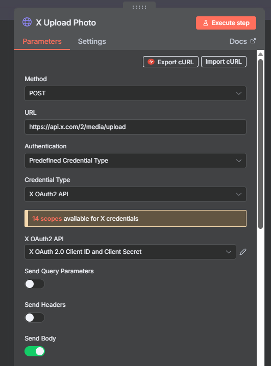 n8n X上傳圖片需要的API