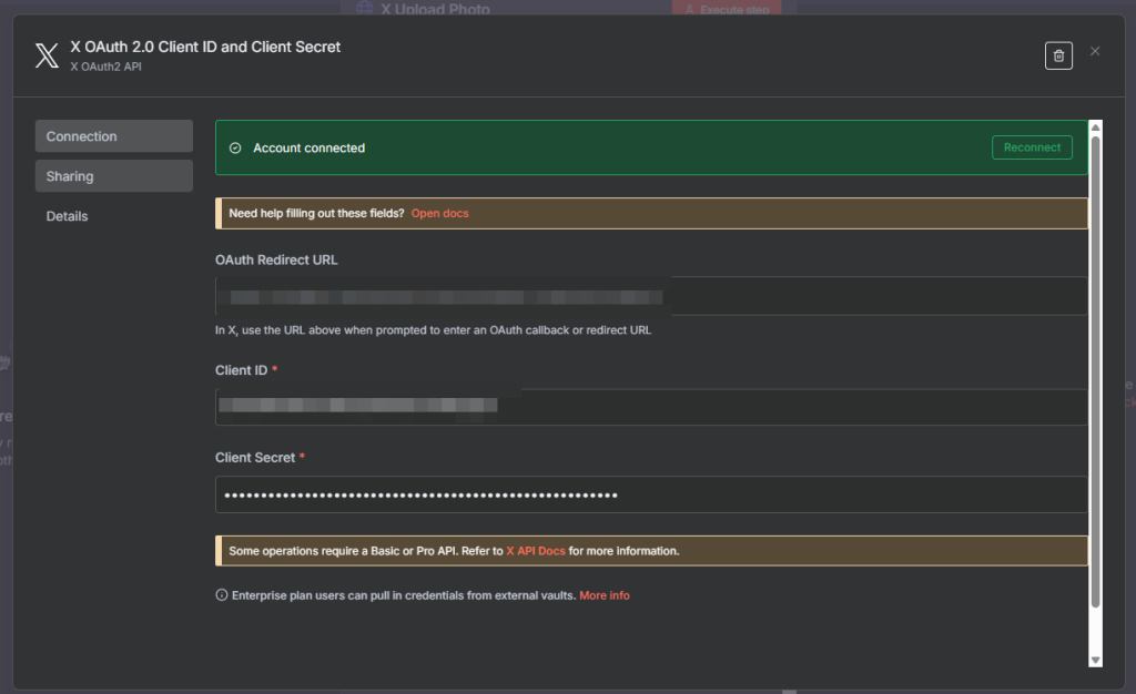 回到n8n X憑證畫面會看到已經成功驗證
