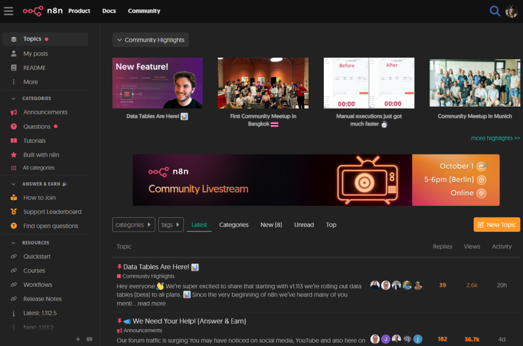 n8n官方論壇