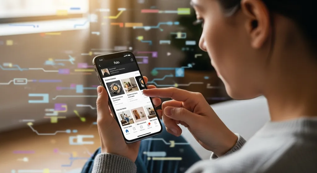 一位使用者正在使用 Folo 資訊聚合 App,將混亂的資訊流整合成一個專屬、無干擾的資訊基地,有效解決資訊焦慮。