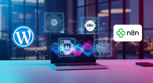 n8n WordPress自動化教學現代工作桌場景